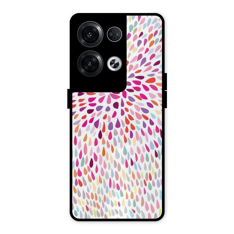 Colorful Decorative Pattern Metal Back Case for Oppo Reno8 Pro 5G