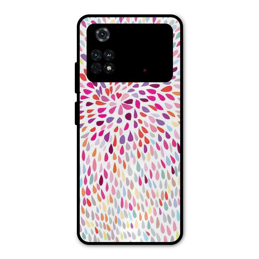 Colorful Decorative Pattern Metal Back Case for Poco M4 Pro 4G