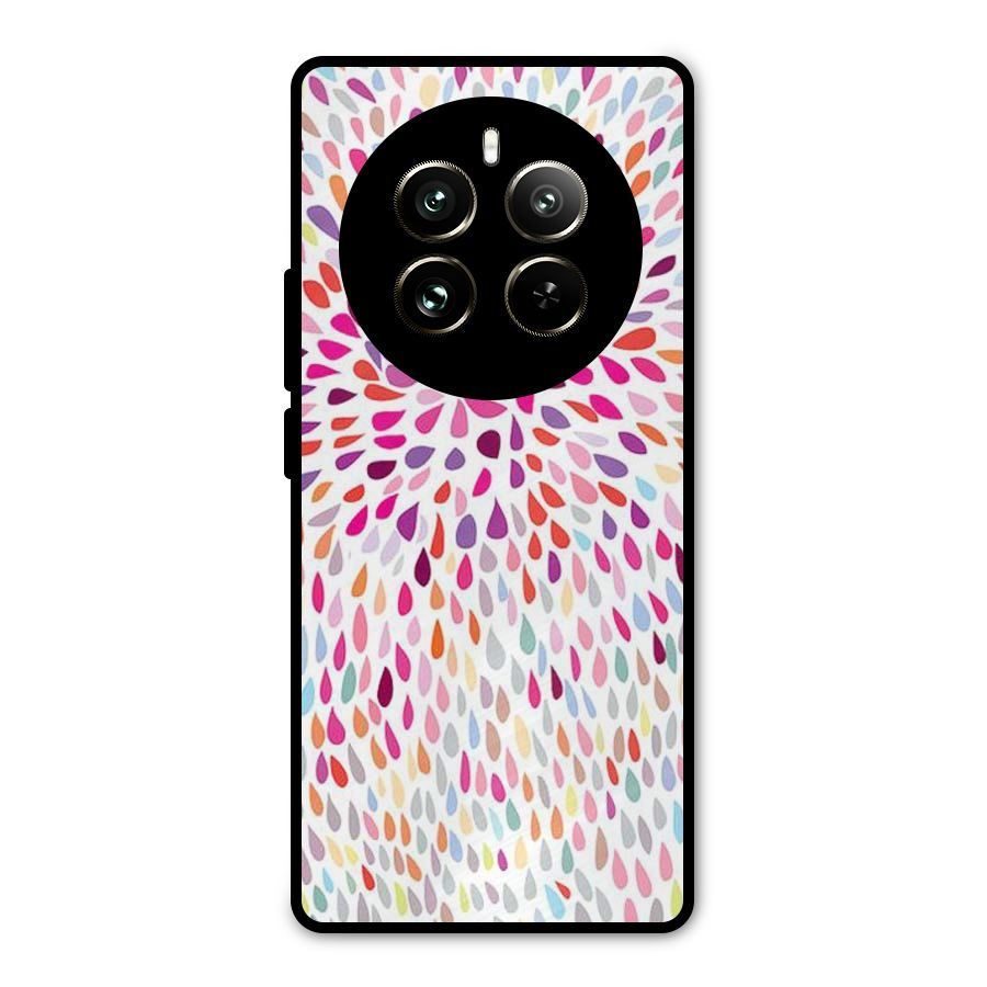 Colorful Decorative Pattern Metal Back Case for Realme 12 Pro