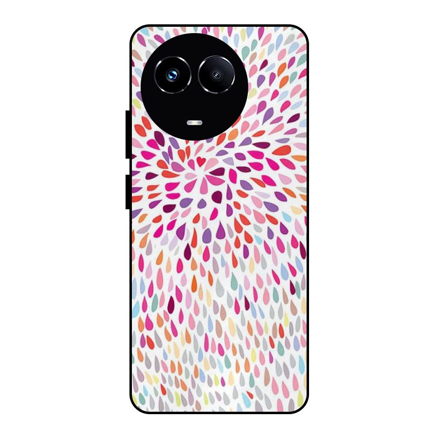 Colorful Decorative Pattern Metal Back Case for Realme Narzo 60X