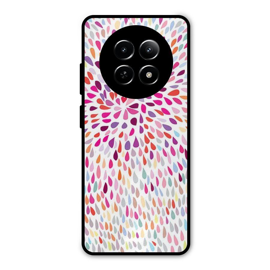 Colorful Decorative Pattern Metal Back Case for Realme Narzo 70x 5G