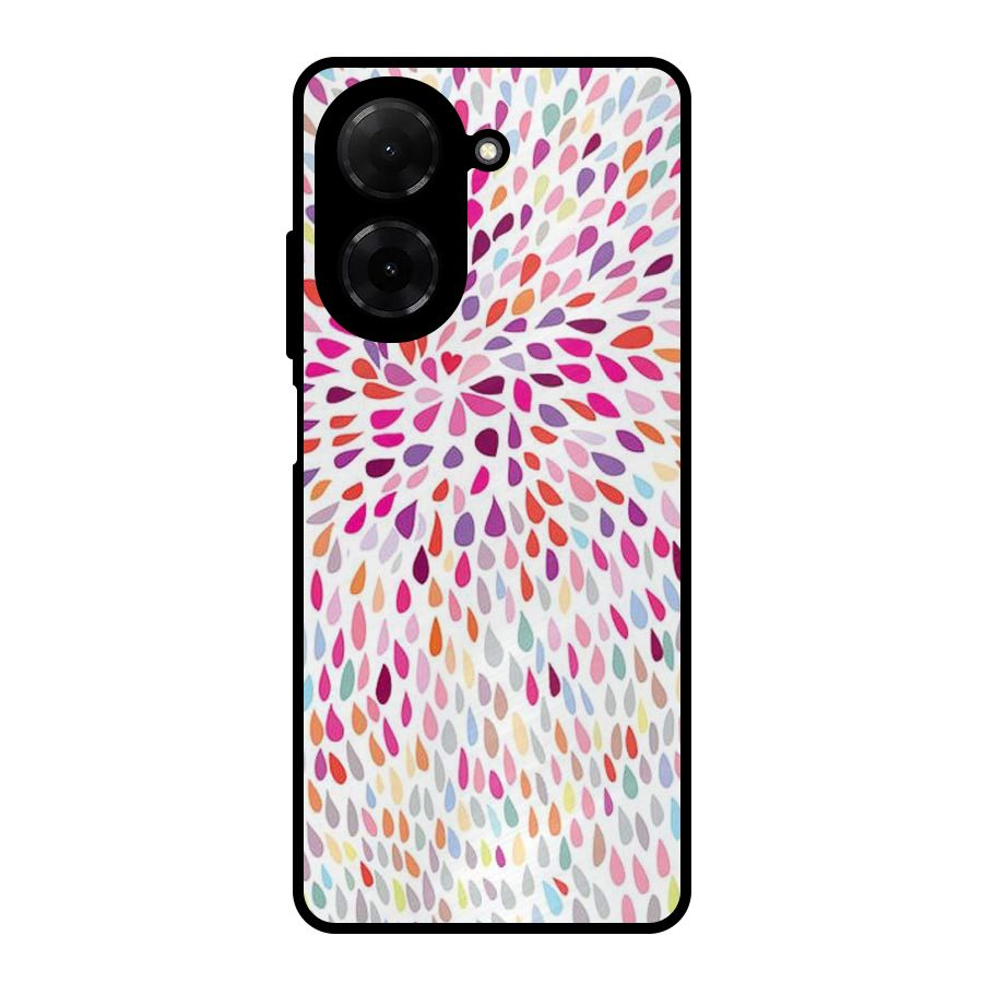 Colorful Decorative Pattern Metal Back Case for Redmi A5 4G