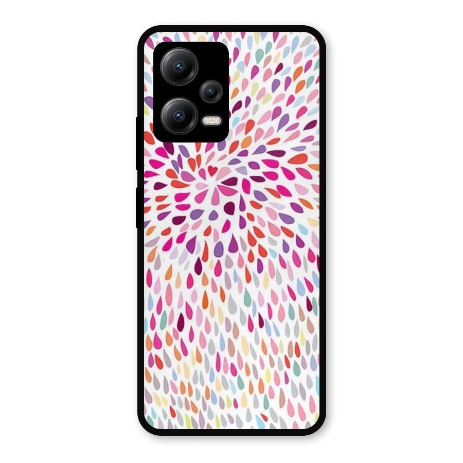Colorful Decorative Pattern Metal Back Case for Redmi Note 12 5G