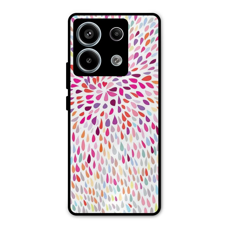 Colorful Decorative Pattern Metal Back Case for Redmi Note 13 Pro 5G