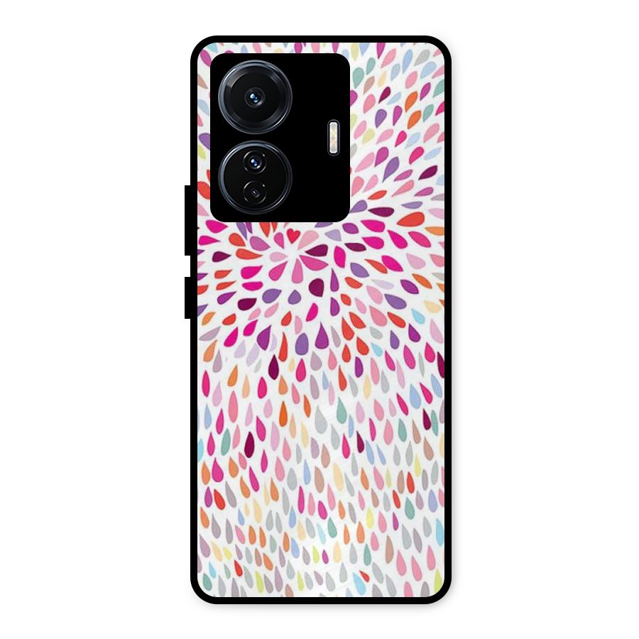 Colorful Decorative Pattern Metal Back Case for Vivo T1 Pro