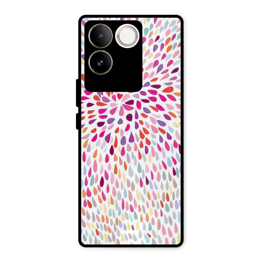 Colorful Decorative Pattern Metal Back Case for Vivo T2 Pro