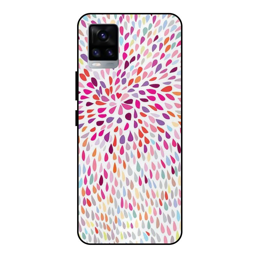 Colorful Decorative Pattern Metal Back Case for Vivo V20 2021