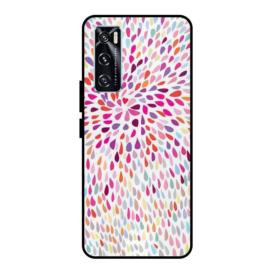 Colorful Decorative Pattern Metal Back Case for Vivo V20 SE