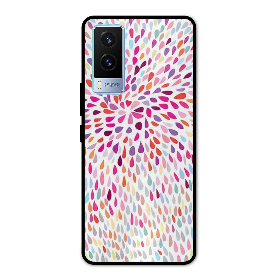 Colorful Decorative Pattern Metal Back Case for Vivo V21e 5G