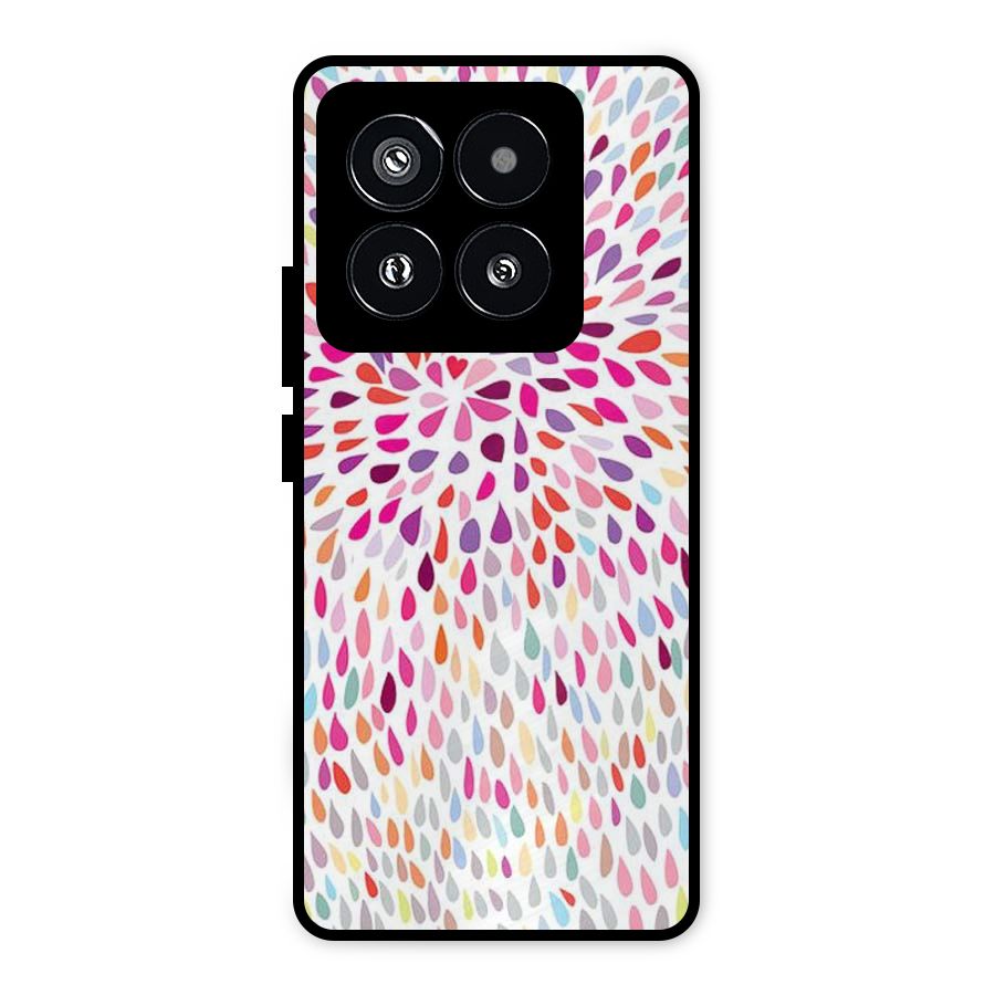 Colorful Decorative Pattern Metal Back Case for Xiaomi 14 Pro
