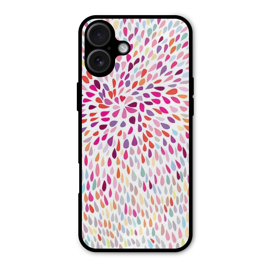 Colorful Decorative Pattern Metal Back Case for iPhone 16 Plus
