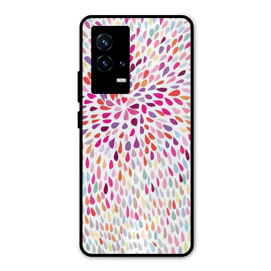 Colorful Decorative Pattern Metal Back Case for iQOO 9 5G