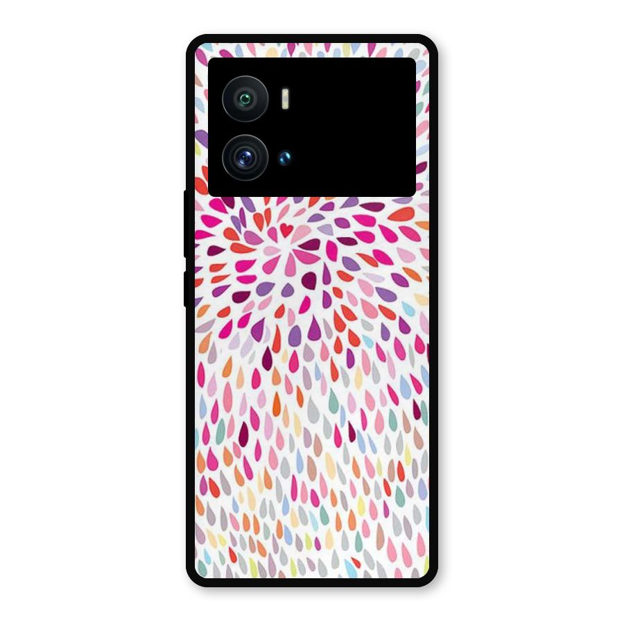 Colorful Decorative Pattern Metal Back Case for iQOO 9 Pro