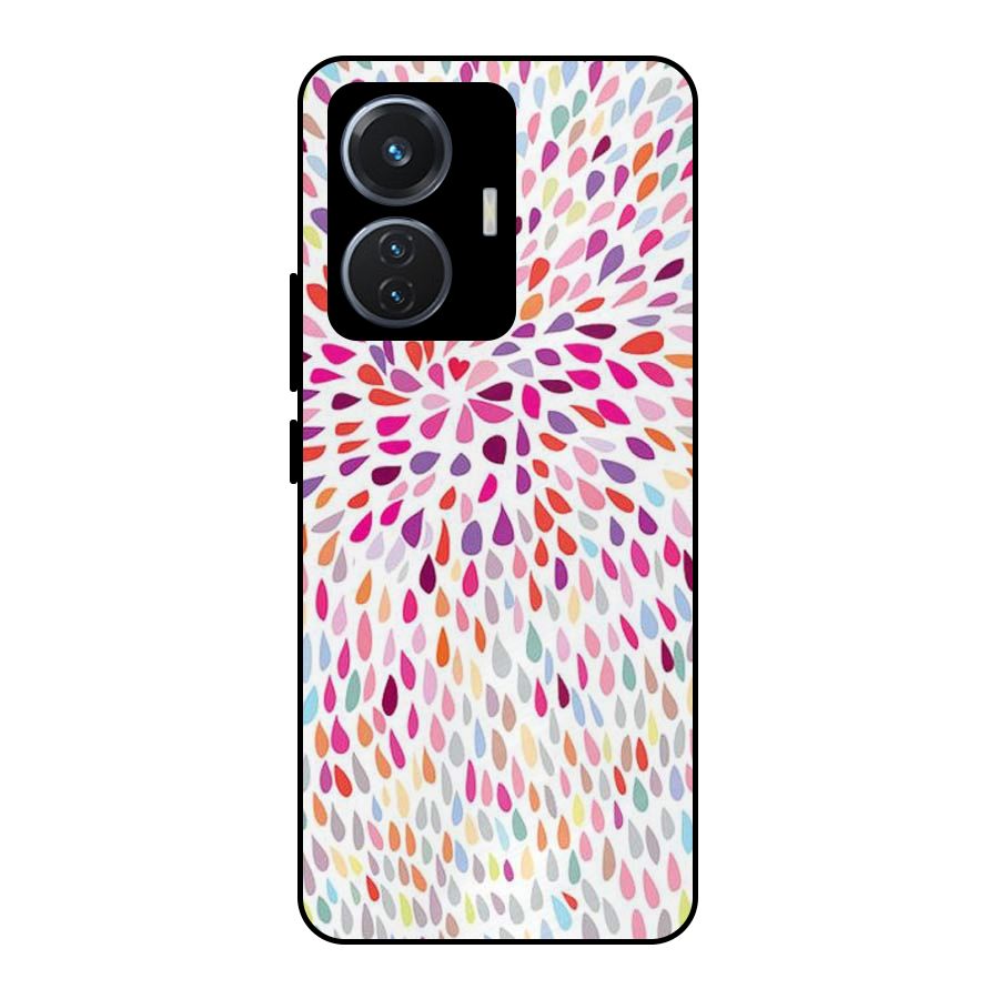 Colorful Decorative Pattern Metal Back Case for iQOO Z6 44W