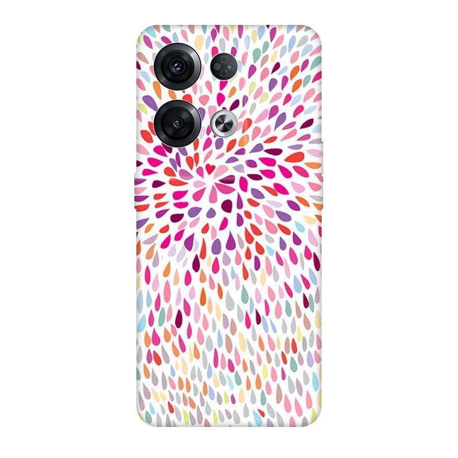 Colorful Decorative Pattern Original Polycarbonate Back Case for Oppo Reno8 Pro 5G