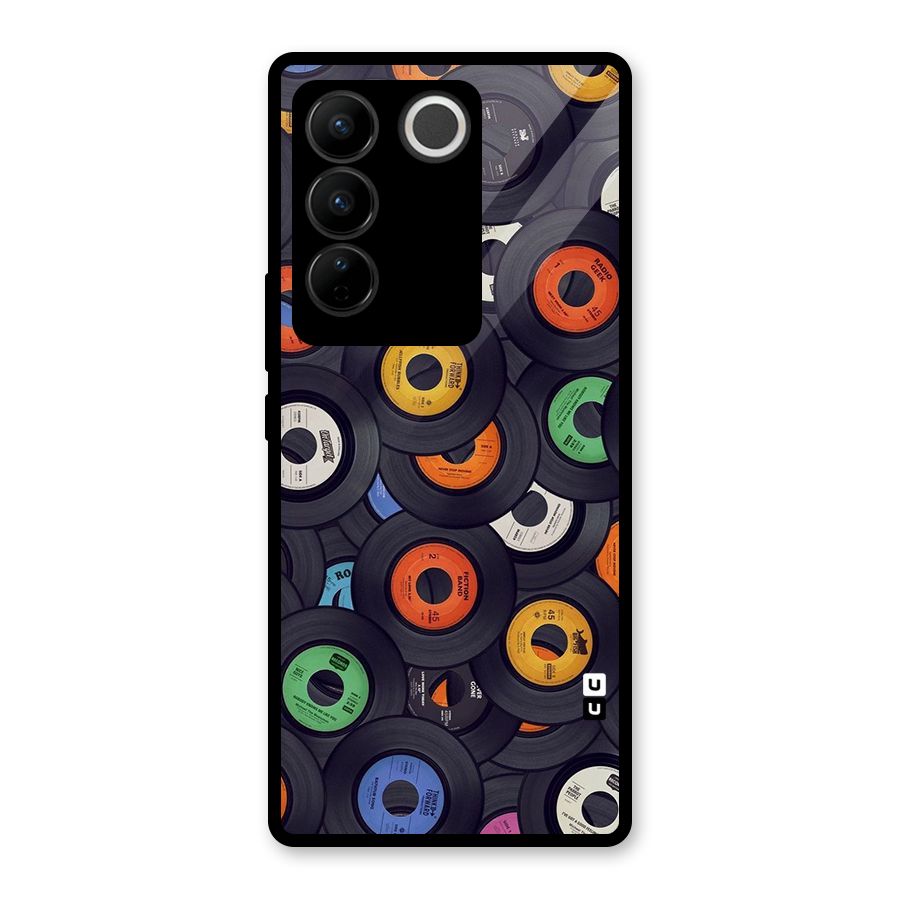 Colorful Disks Glass Back Case for Vivo V27