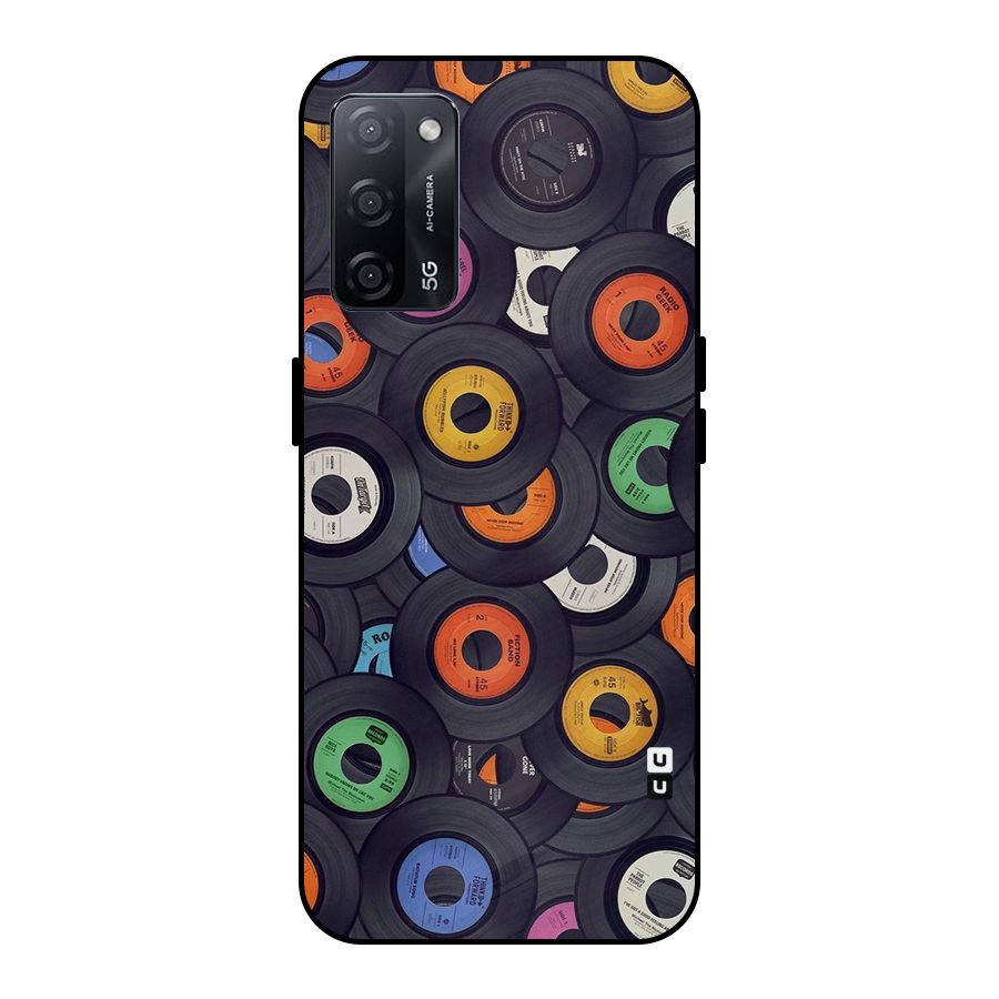 Colorful Disks Metal Back Case for Oppo A53s 5G