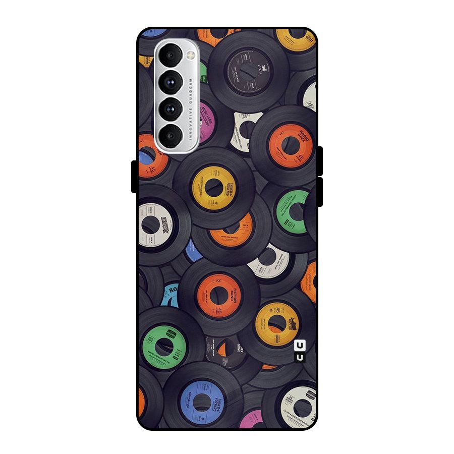 Colorful Disks Metal Back Case for Oppo Reno4 Pro