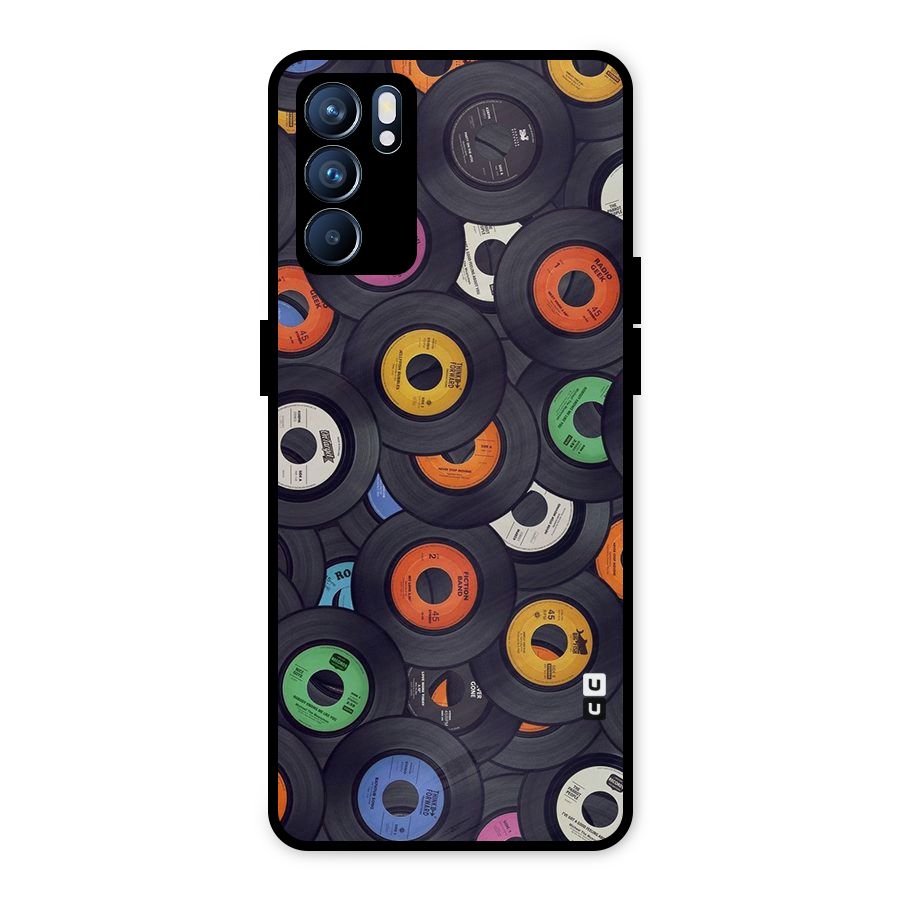 Colorful Disks Metal Back Case for Oppo Reno6 5G