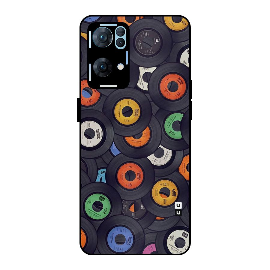 Colorful Disks Metal Back Case for Oppo Reno7 Pro 5G