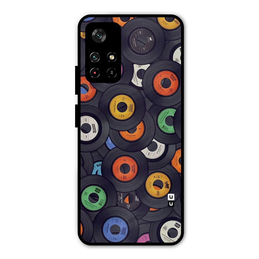 Colorful Disks Metal Back Case for Poco M4 Pro 5G