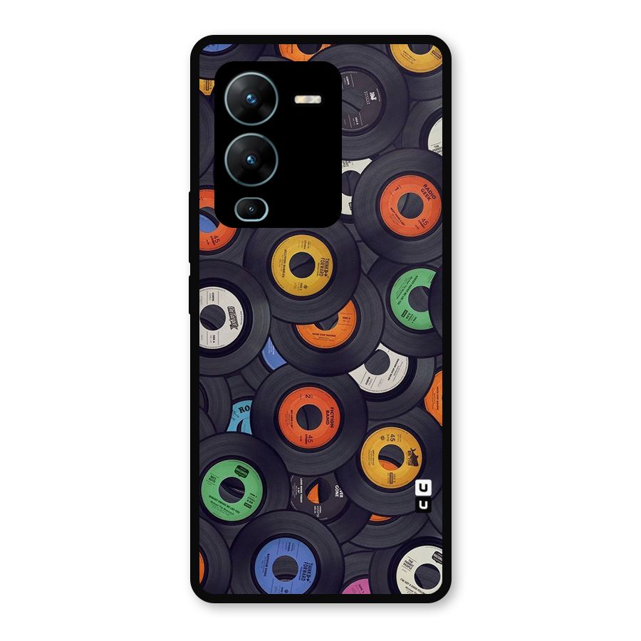 Colorful Disks Metal Back Case for Vivo V25 Pro