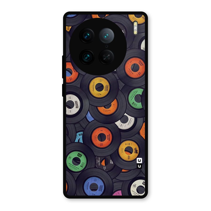 Colorful Disks Metal Back Case for Vivo X90 Pro