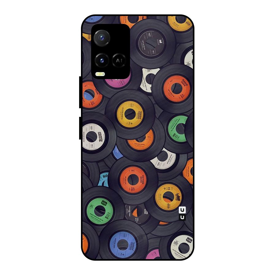 Colorful Disks Metal Back Case for Vivo Y21G