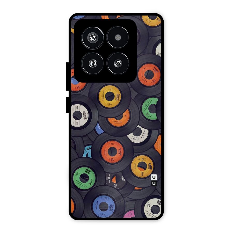 Colorful Disks Metal Back Case for Xiaomi 14 Pro