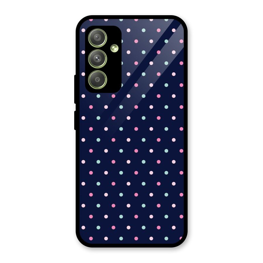 Colorful Dots Pattern Glass Back Case for Galaxy A54