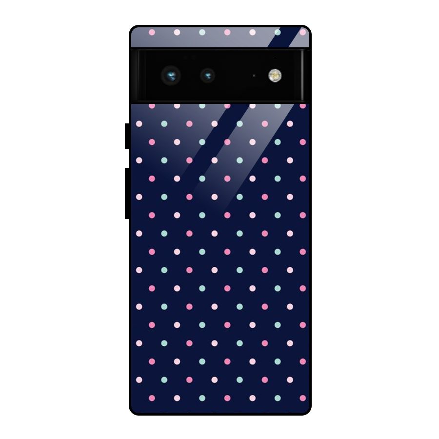 Colorful Dots Pattern Glass Back Case for Google Pixel 6