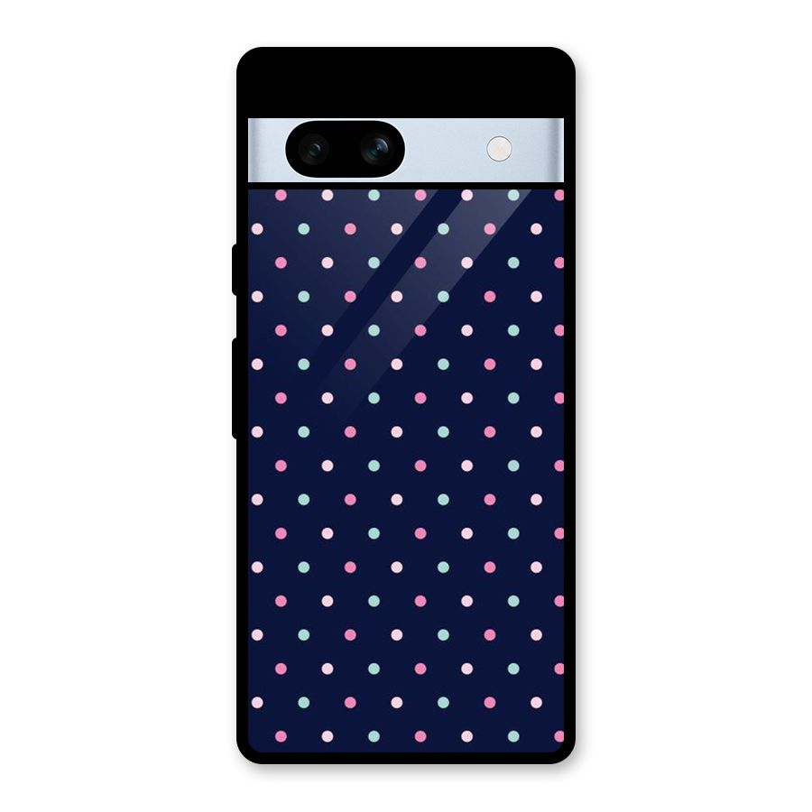 Colorful Dots Pattern Glass Back Case for Google Pixel 7a