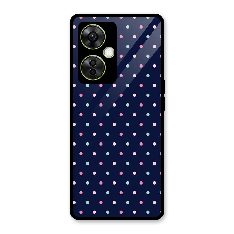 Colorful Dots Pattern Glass Back Case for OnePlus Nord CE 3 Lite