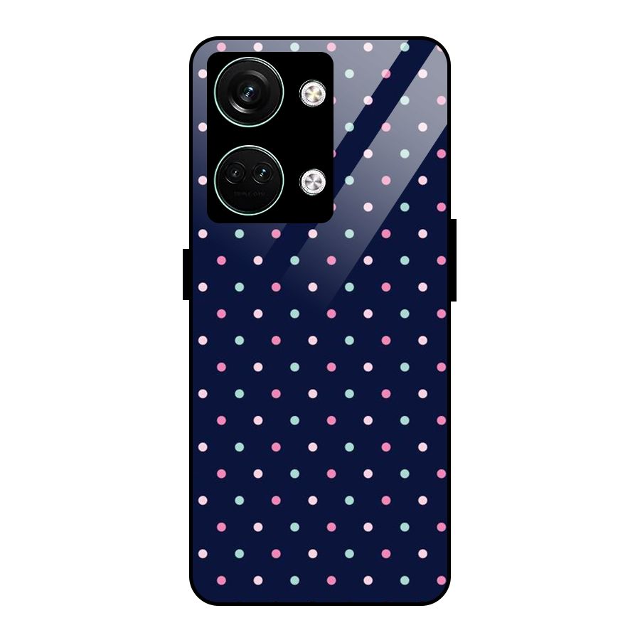 Colorful Dots Pattern Glass Back Case for Oneplus Nord 3