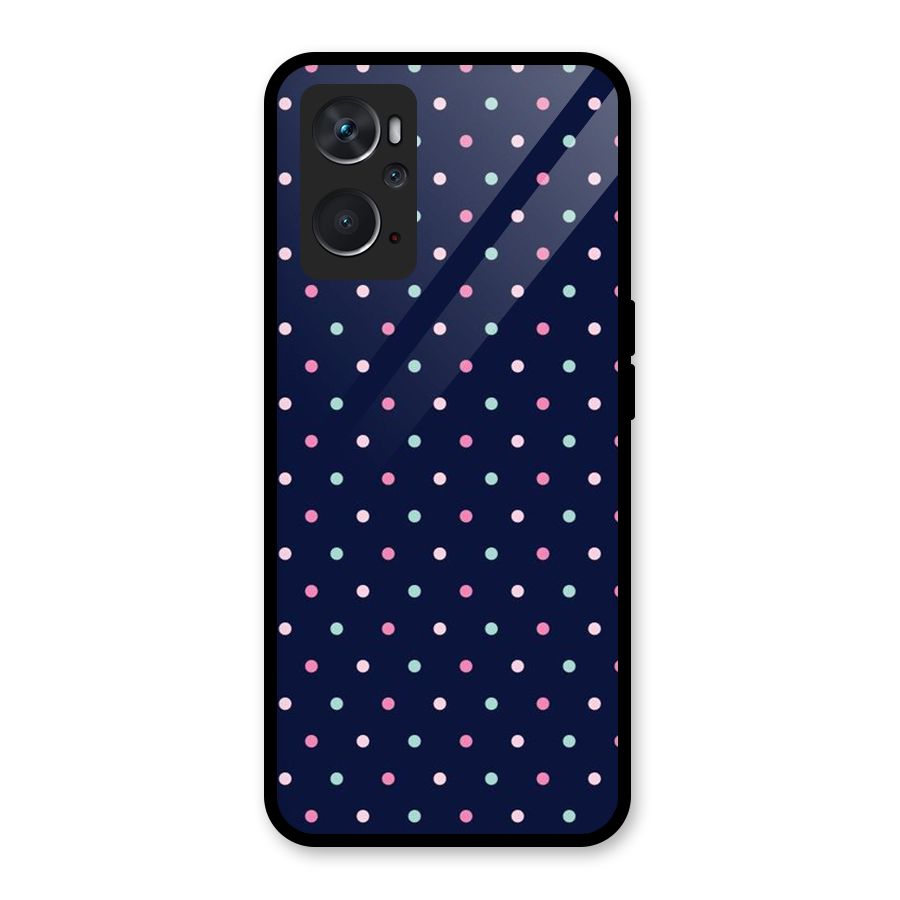 Colorful Dots Pattern Glass Back Case for Oppo K10 4G