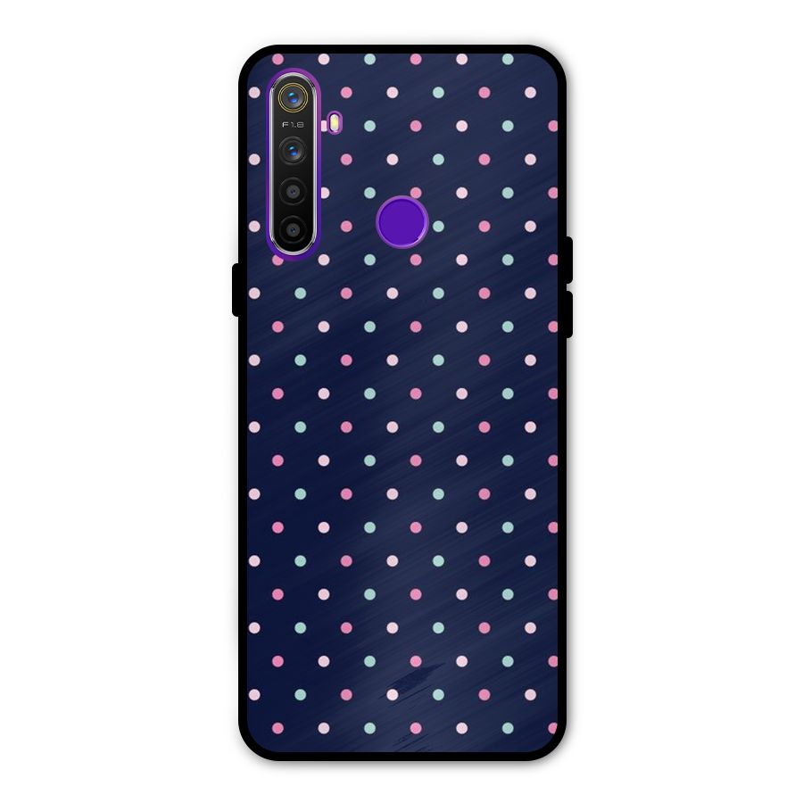 Colorful Dots Pattern Glass Back Case for Realme 5s