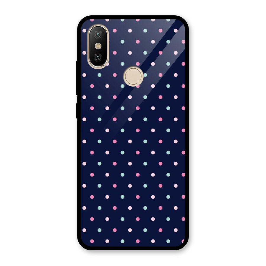 Colorful Dots Pattern Glass Back Case for Redmi A2