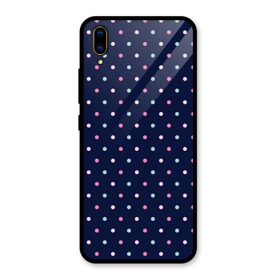 Colorful Dots Pattern Glass Back Case for Vivo V11 Pro