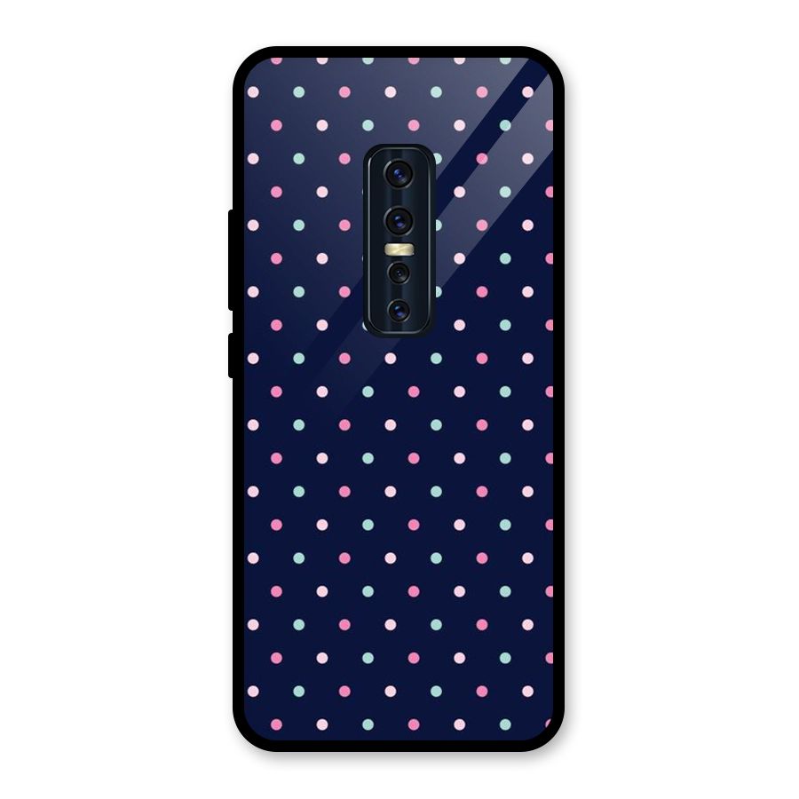 Colorful Dots Pattern Glass Back Case for Vivo V17 Pro