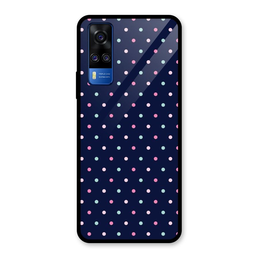 Colorful Dots Pattern Glass Back Case for Vivo Y31
