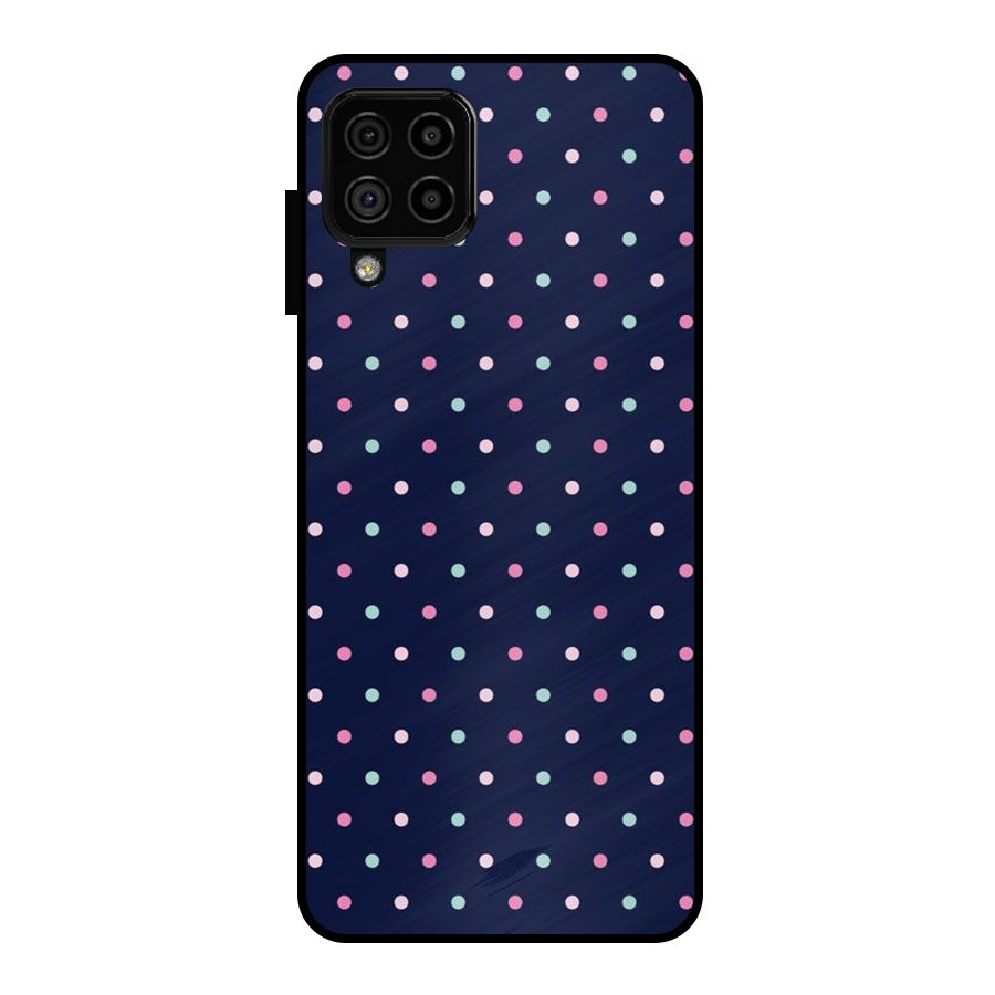Colorful Dots Pattern Metal Back Case for Galaxy A22 4G