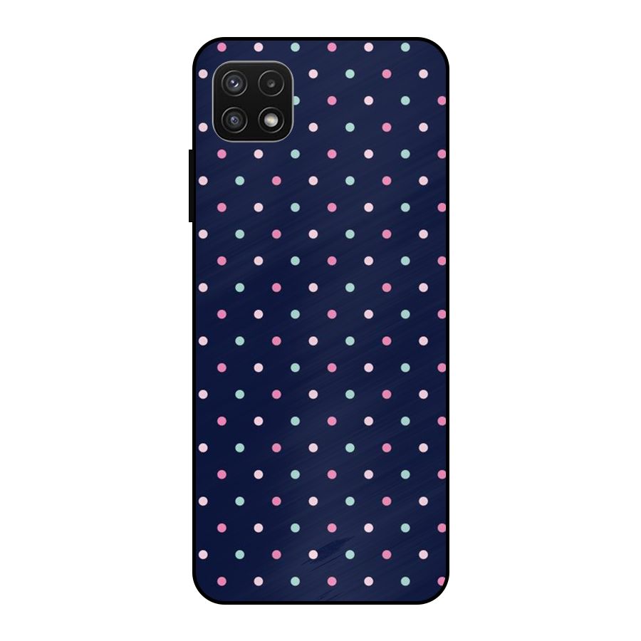 Colorful Dots Pattern Metal Back Case for Galaxy A22 5G