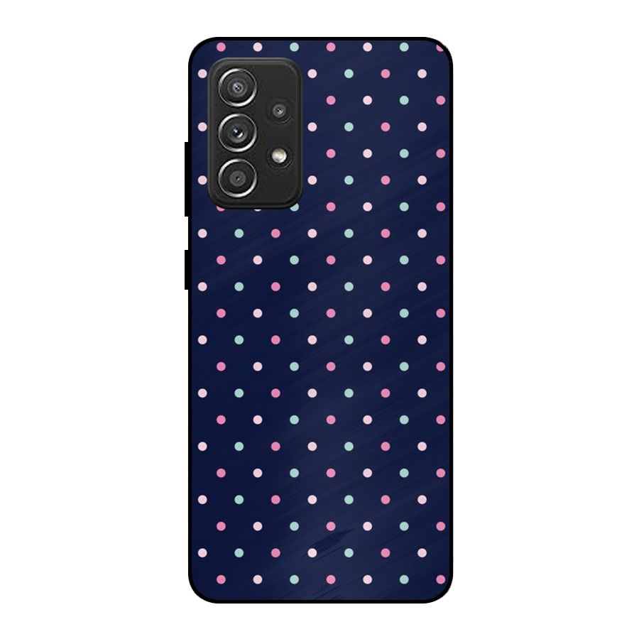 Colorful Dots Pattern Metal Back Case for Galaxy A52s 5G