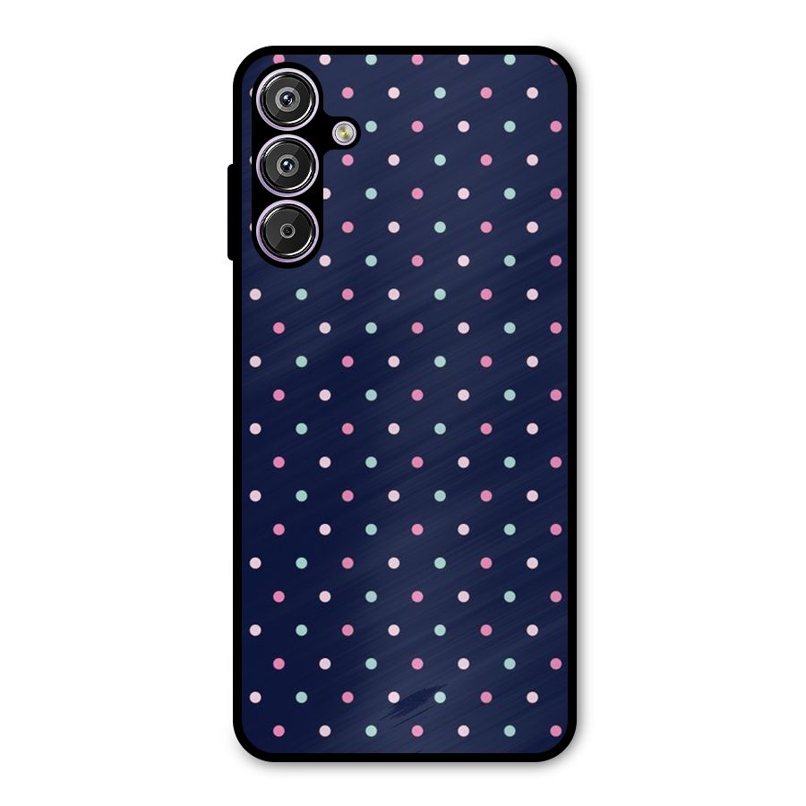 Colorful Dots Pattern Metal Back Case for Galaxy M15