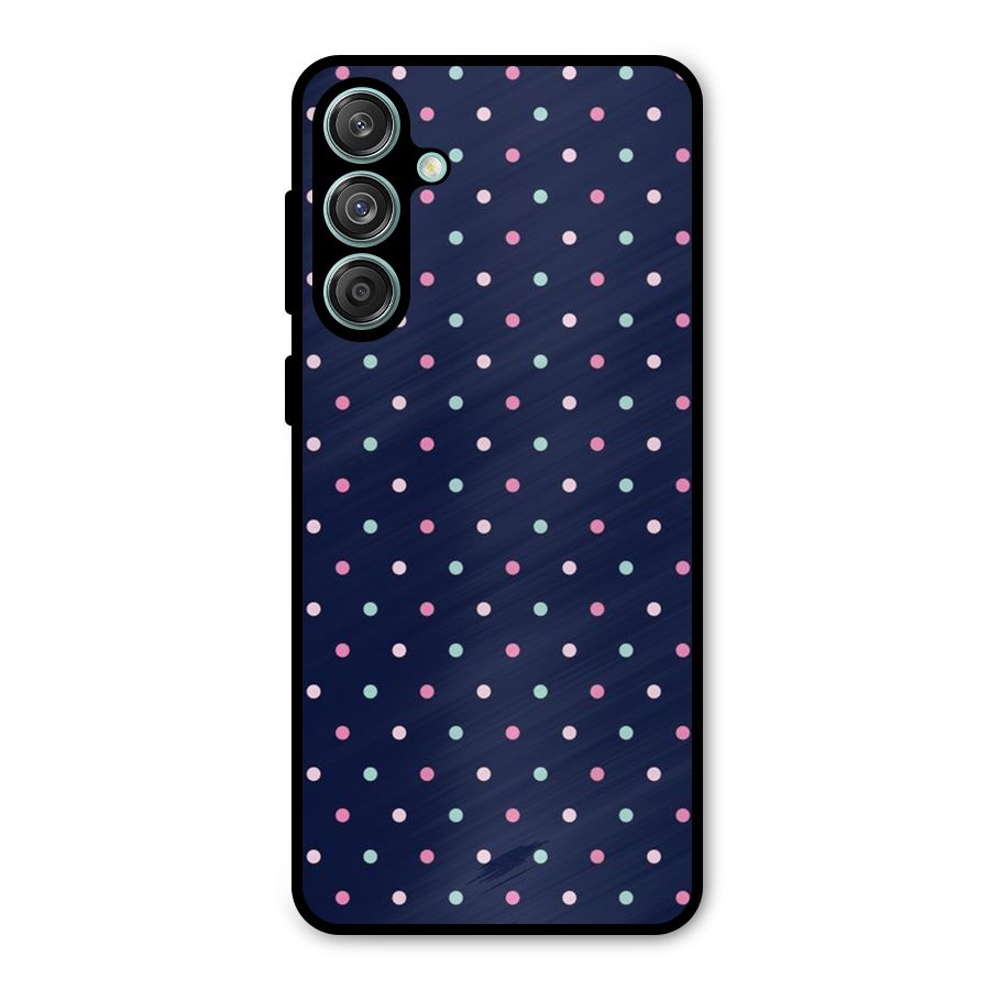 Colorful Dots Pattern Metal Back Case for Galaxy M55 5G