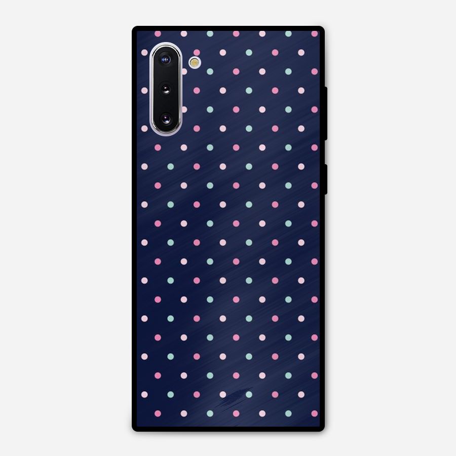 Colorful Dots Pattern Metal Back Case for Galaxy Note 10