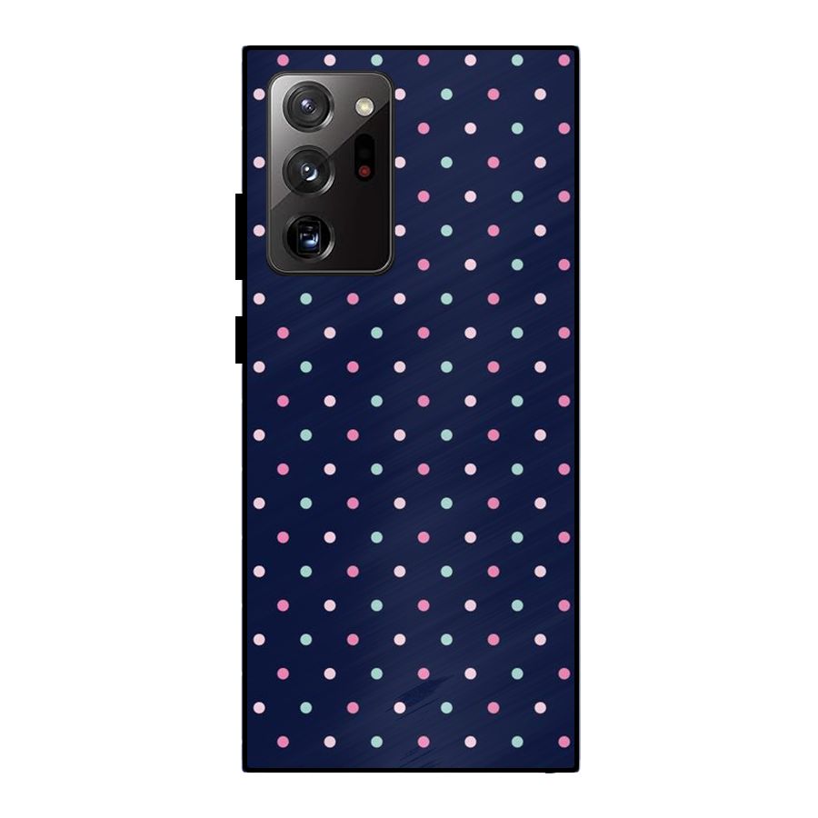Colorful Dots Pattern Metal Back Case for Galaxy Note 20 Ultra