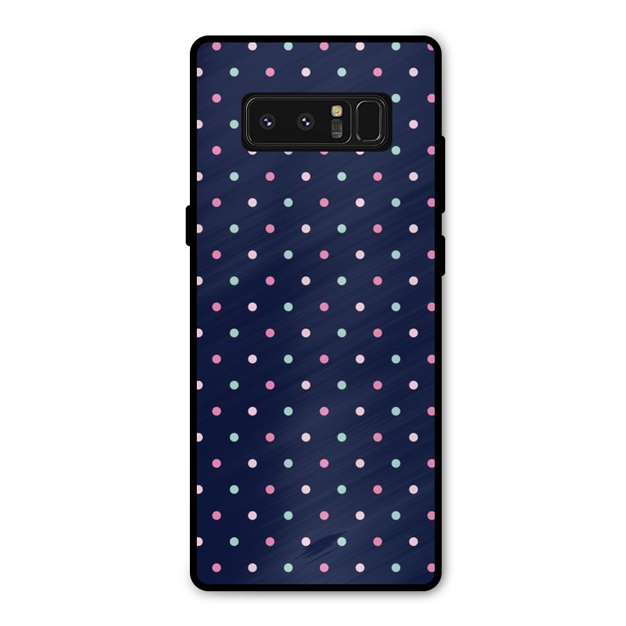 Colorful Dots Pattern Metal Back Case for Galaxy Note 8