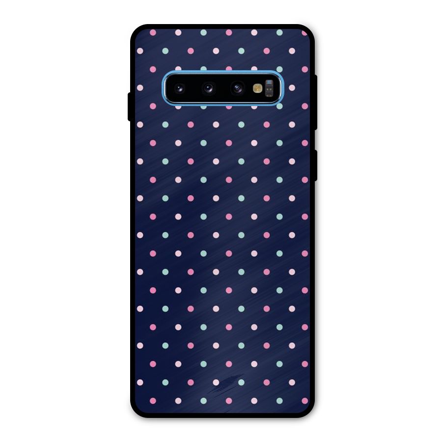 Colorful Dots Pattern Metal Back Case for Galaxy S10