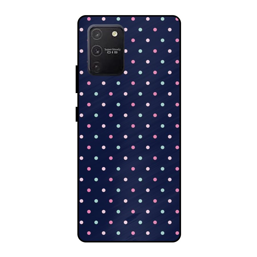 Colorful Dots Pattern Metal Back Case for Galaxy S10 Lite